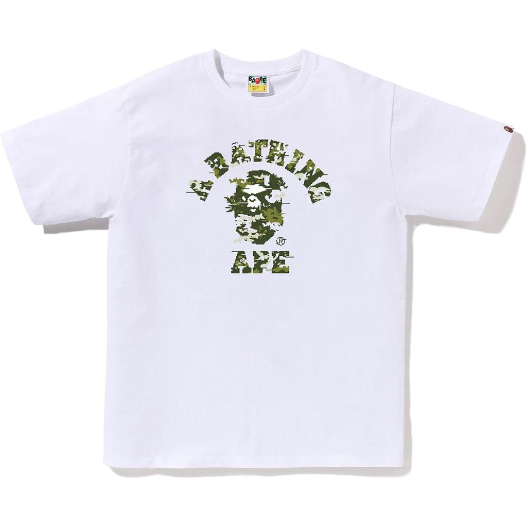 BAPE MULTI PIXEL CAMO COLLEGE TEE MENS