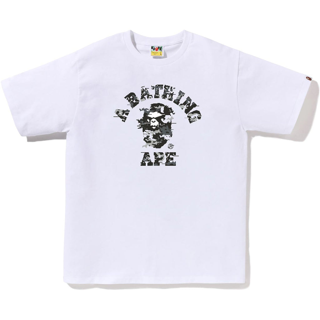 BAPE MULTI PIXEL CAMO COLLEGE TEE MENS
