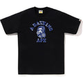 BAPE JAPANESE INDIGO ART CAMO COLLEGE TEE MENS