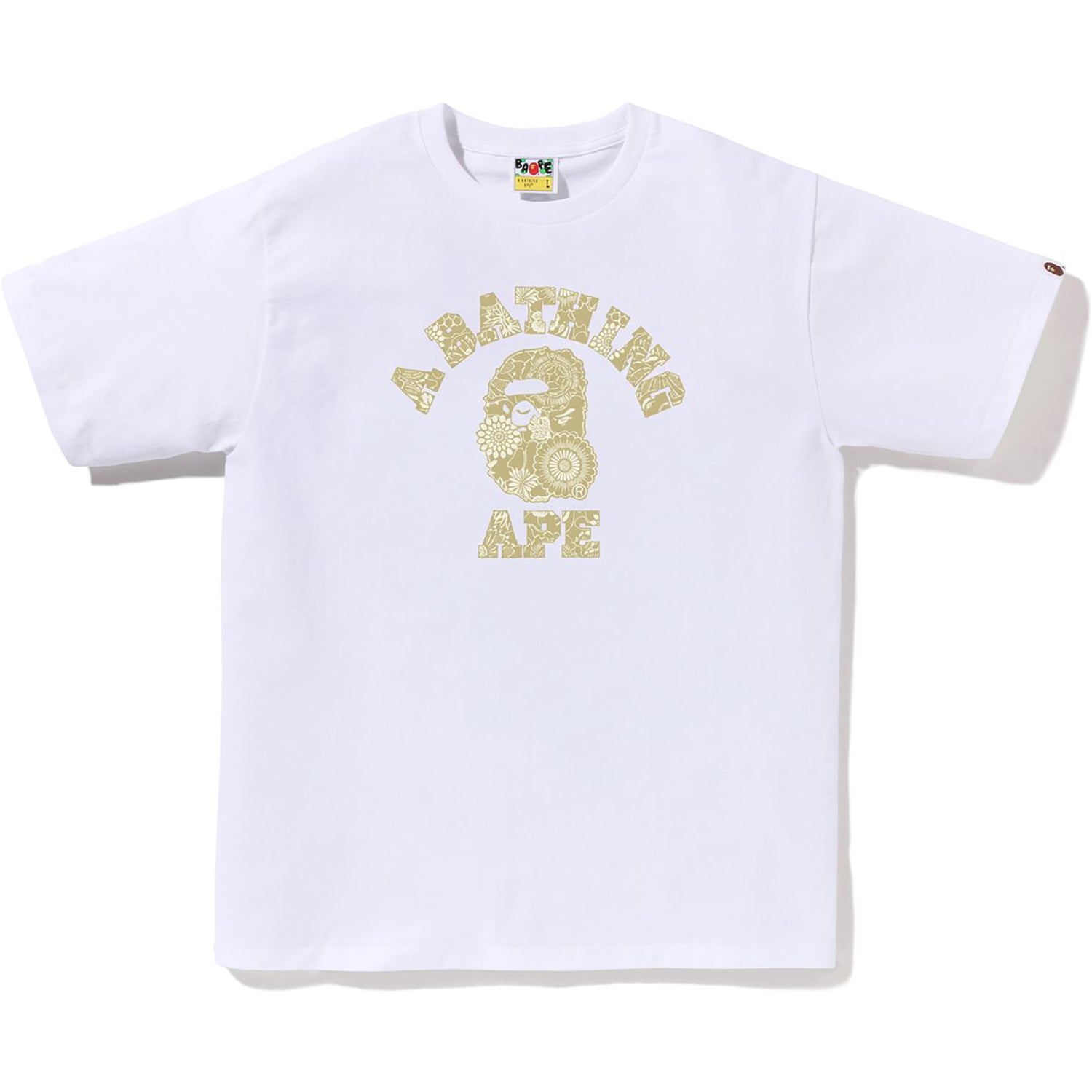 BAPE JAPANESE INDIGO ART CAMO COLLEGE TEE MENS