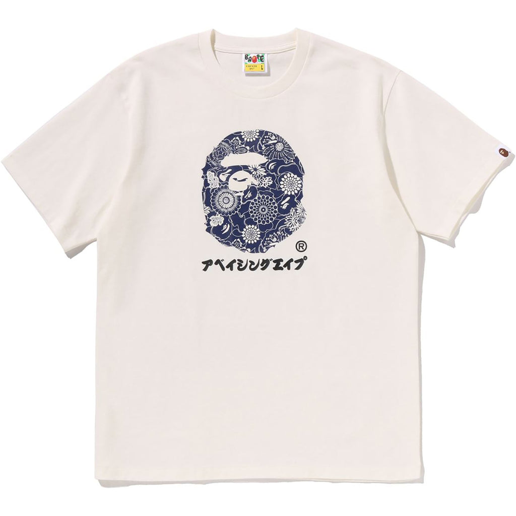 BAPE JAPANESE INDIGO ART CAMO BY BATHING APE TEE MENS