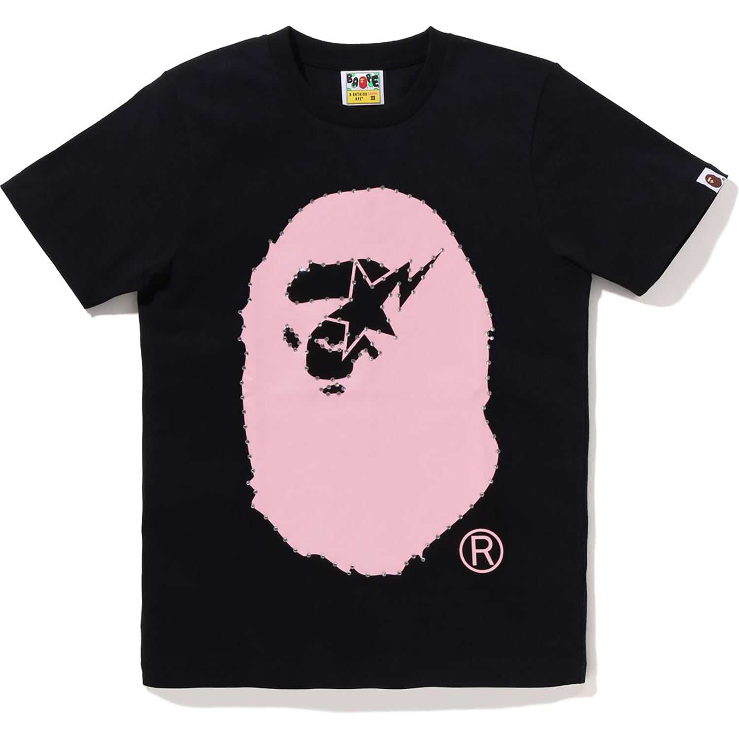BAPE CRYSTAL STONE STA EYE BIG APE HEAD TEE LADIES