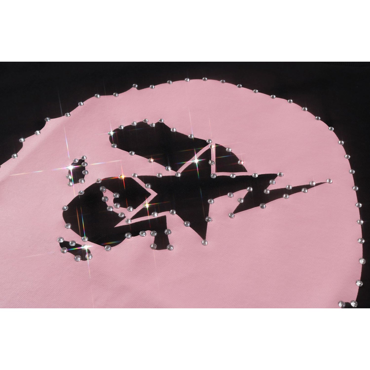 BAPE CRYSTAL STONE STA EYE BIG APE HEAD TEE LADIES