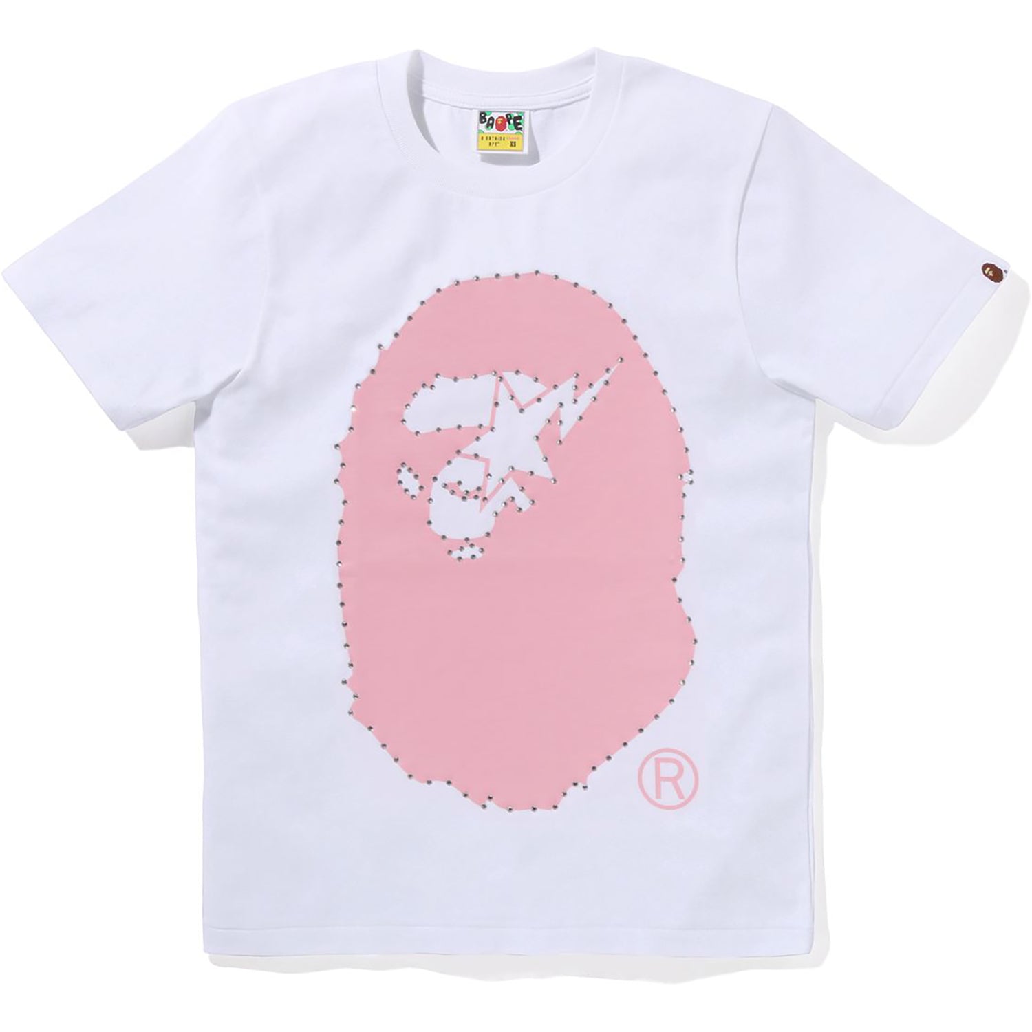 BAPE CRYSTAL STONE STA EYE BIG APE HEAD TEE LADIES