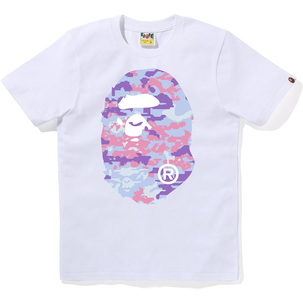 BAPE MULTI PIXEL CAMO BIG APE HEAD TEE LADIES