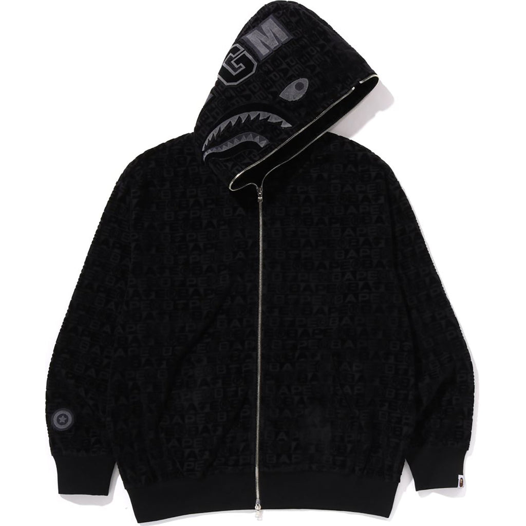 BAPE LUX SPORT PATTERN SHARK RELAXED FIT FULL ZIP HOODIE MENS