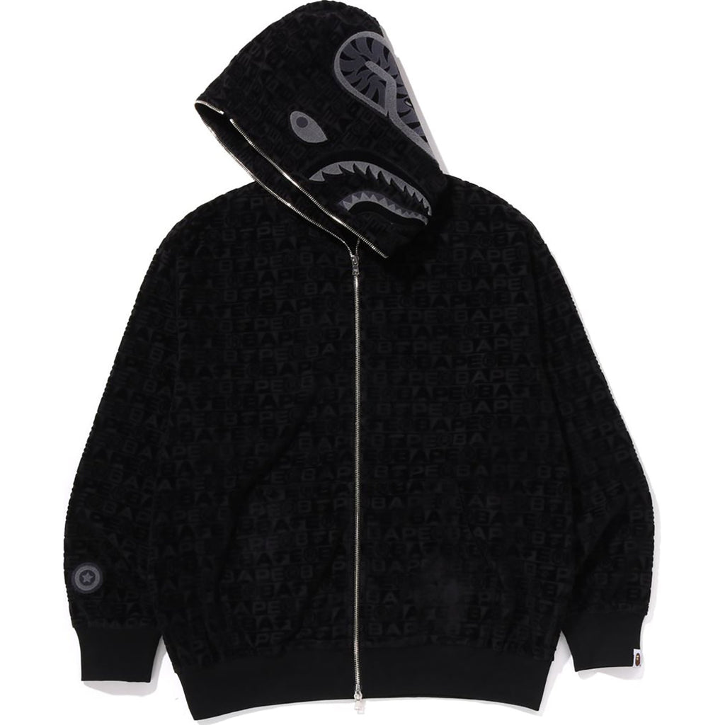 BAPE LUX SPORT PATTERN SHARK RELAXED FIT FULL ZIP HOODIE MENS