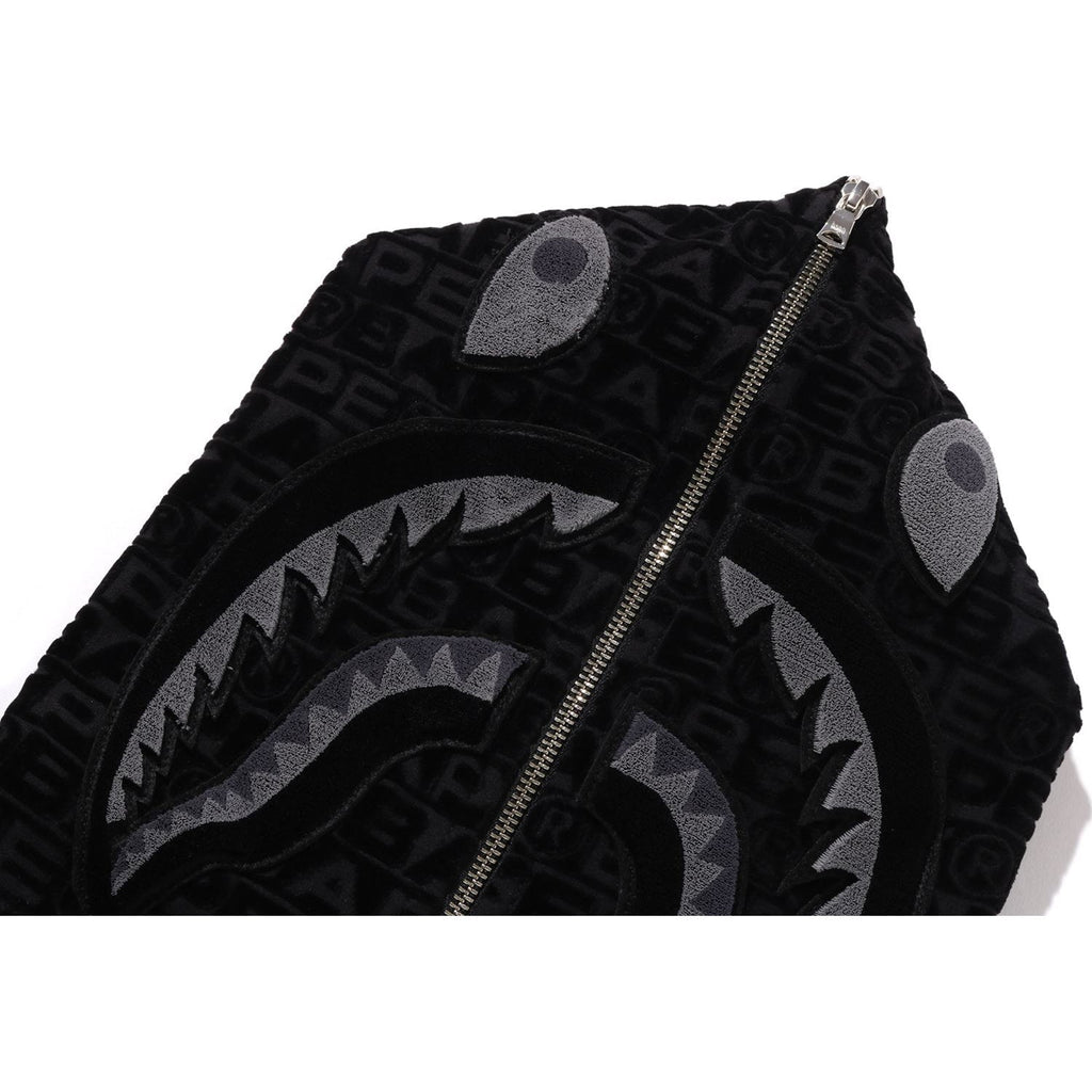 BAPE LUX SPORT PATTERN SHARK RELAXED FIT FULL ZIP HOODIE MENS