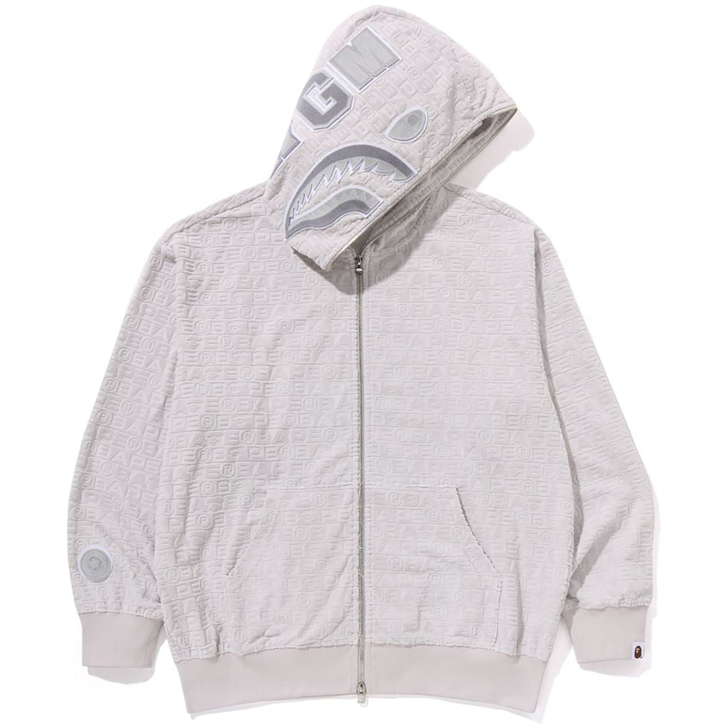 BAPE LUX SPORT PATTERN SHARK RELAXED FIT FULL ZIP HOODIE MENS
