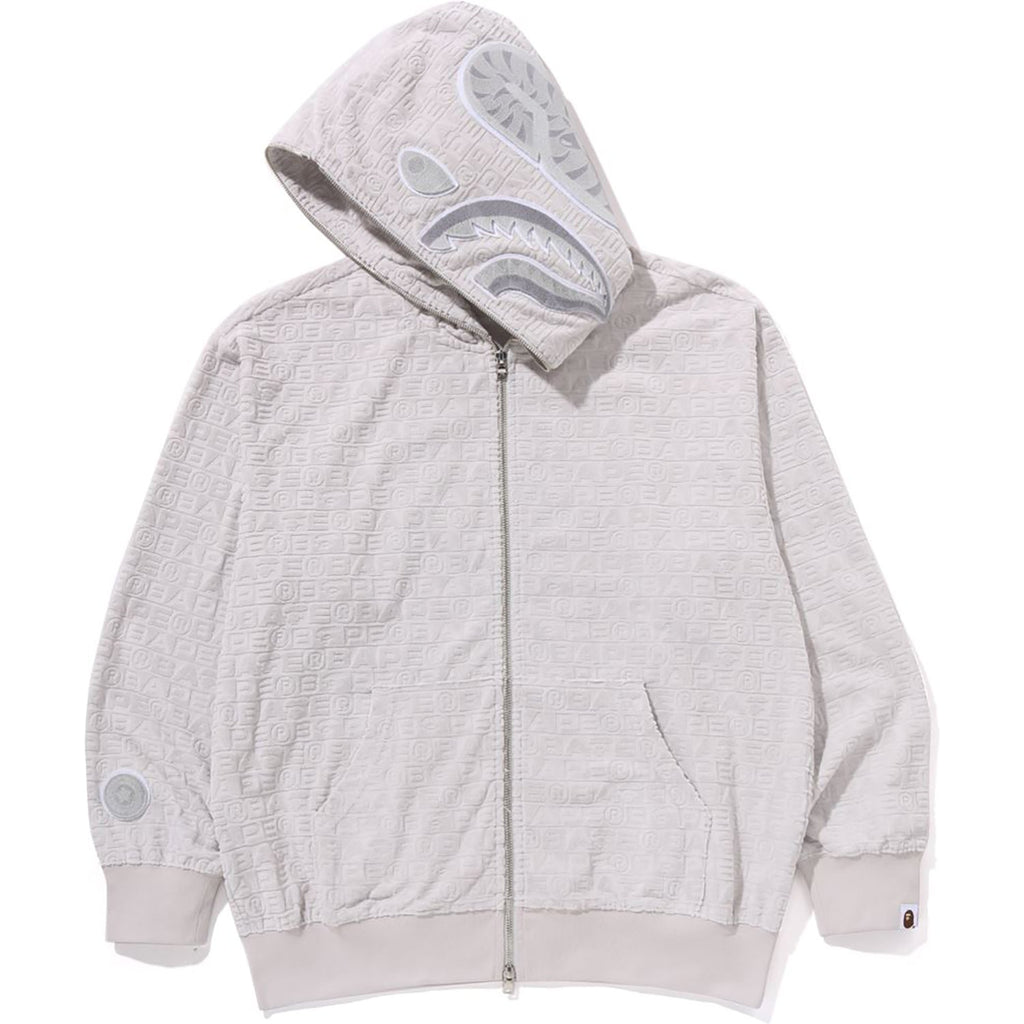 BAPE LUX SPORT PATTERN SHARK RELAXED FIT FULL ZIP HOODIE MENS