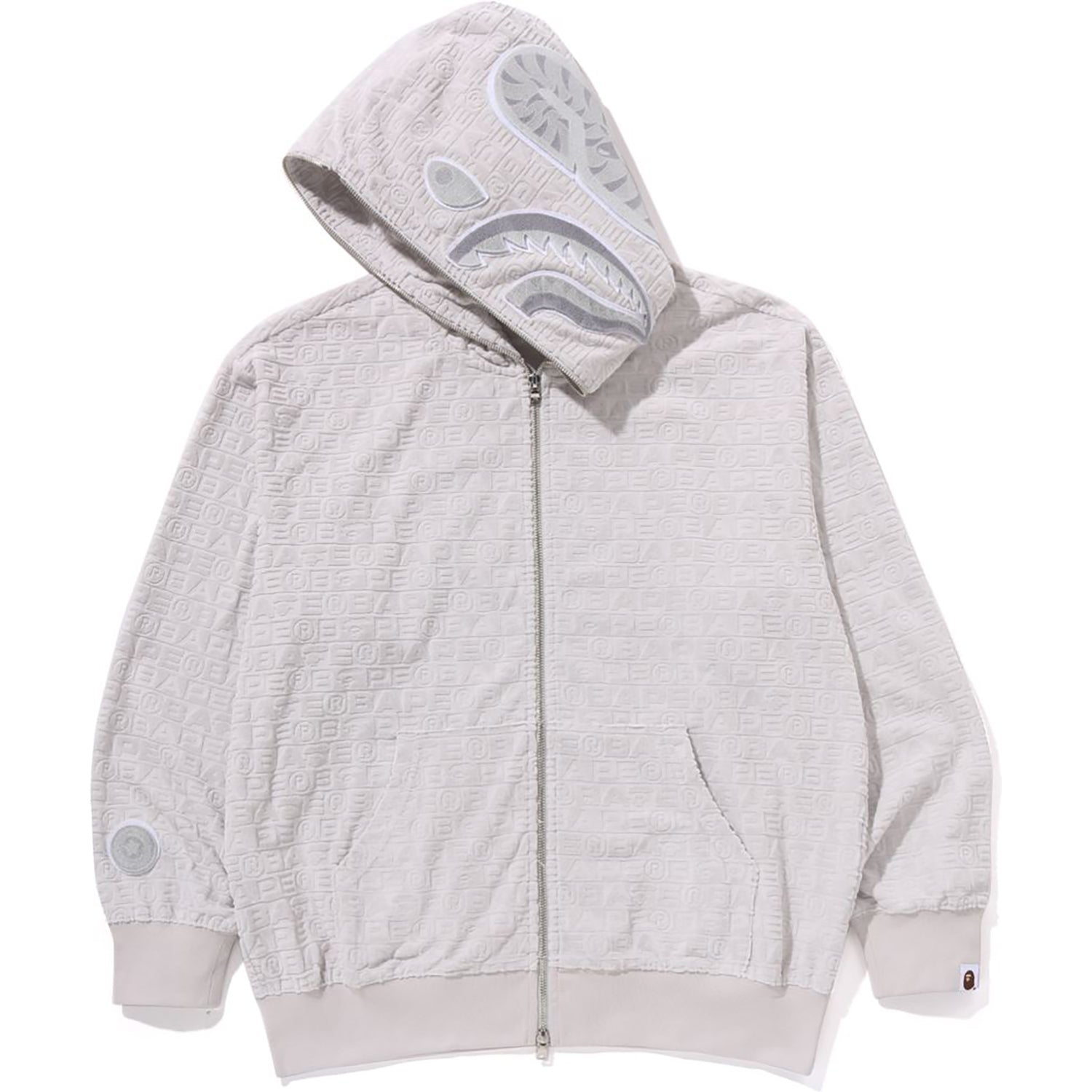 BAPE LUX SPORT PATTERN SHARK RELAXED FIT FULL ZIP HOODIE MENS