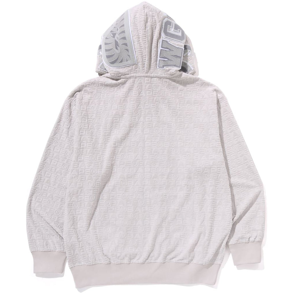 BAPE LUX SPORT PATTERN SHARK RELAXED FIT FULL ZIP HOODIE MENS