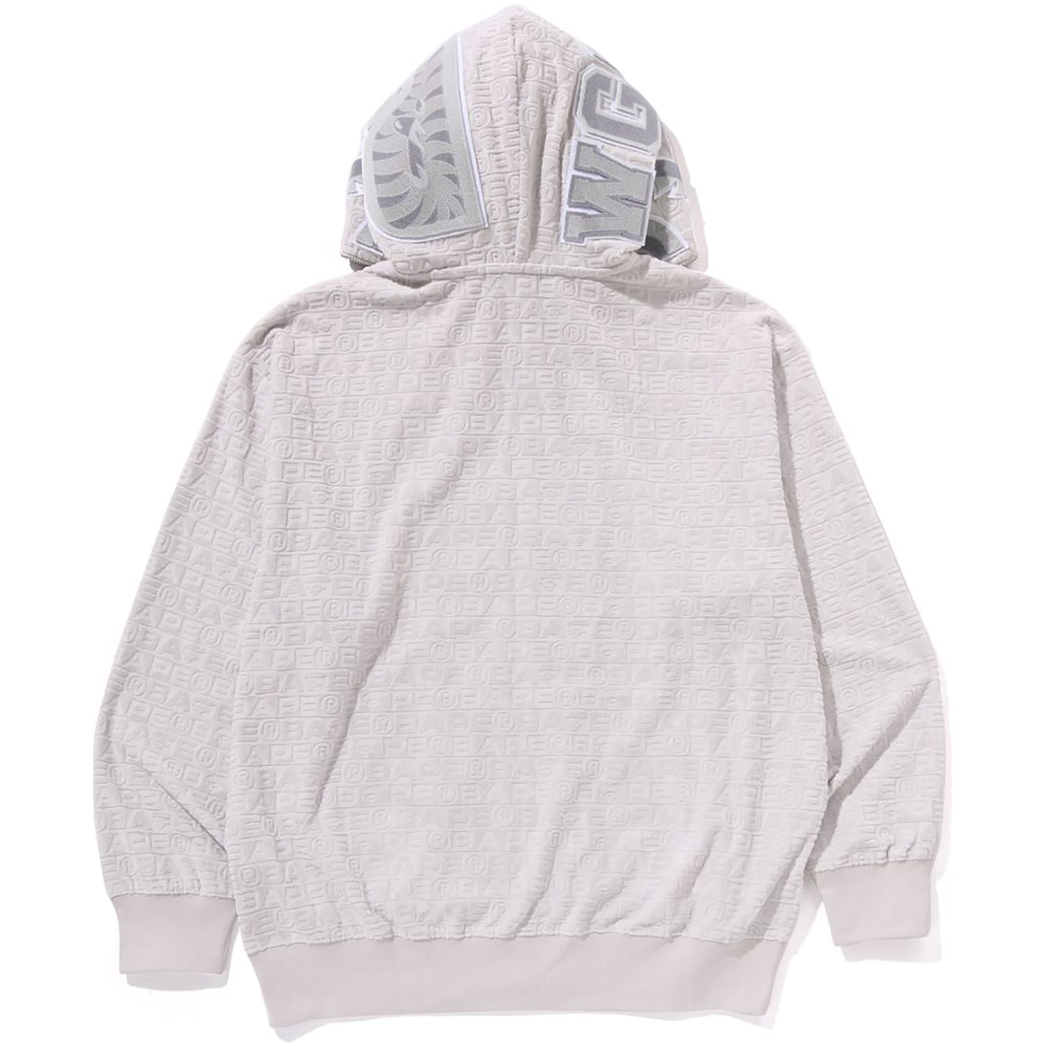 BAPE LUX SPORT PATTERN SHARK RELAXED FIT FULL ZIP HOODIE MENS
