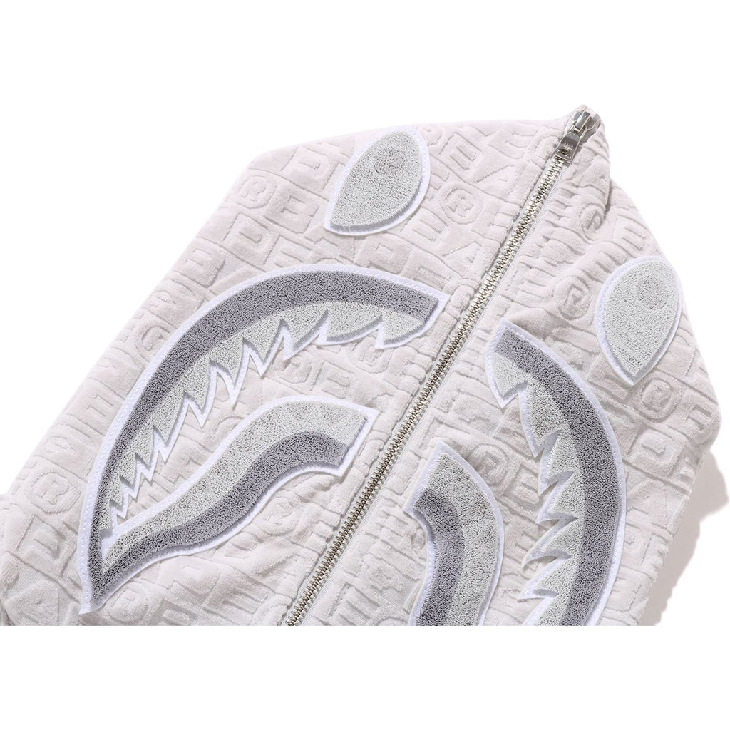 BAPE LUX SPORT PATTERN SHARK RELAXED FIT FULL ZIP HOODIE MENS