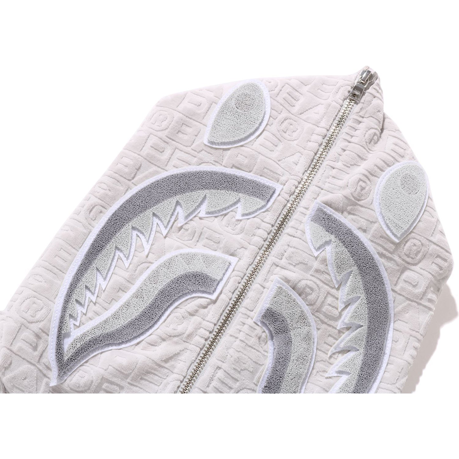 BAPE LUX SPORT PATTERN SHARK RELAXED FIT FULL ZIP HOODIE MENS