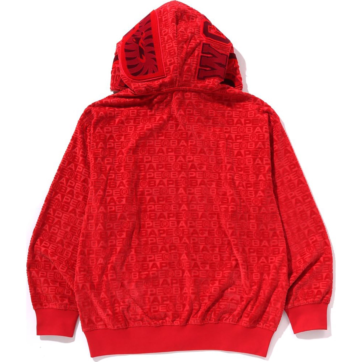 BAPE LUX SPORT PATTERN SHARK RELAXED FIT FULL ZIP HOODIE MENS