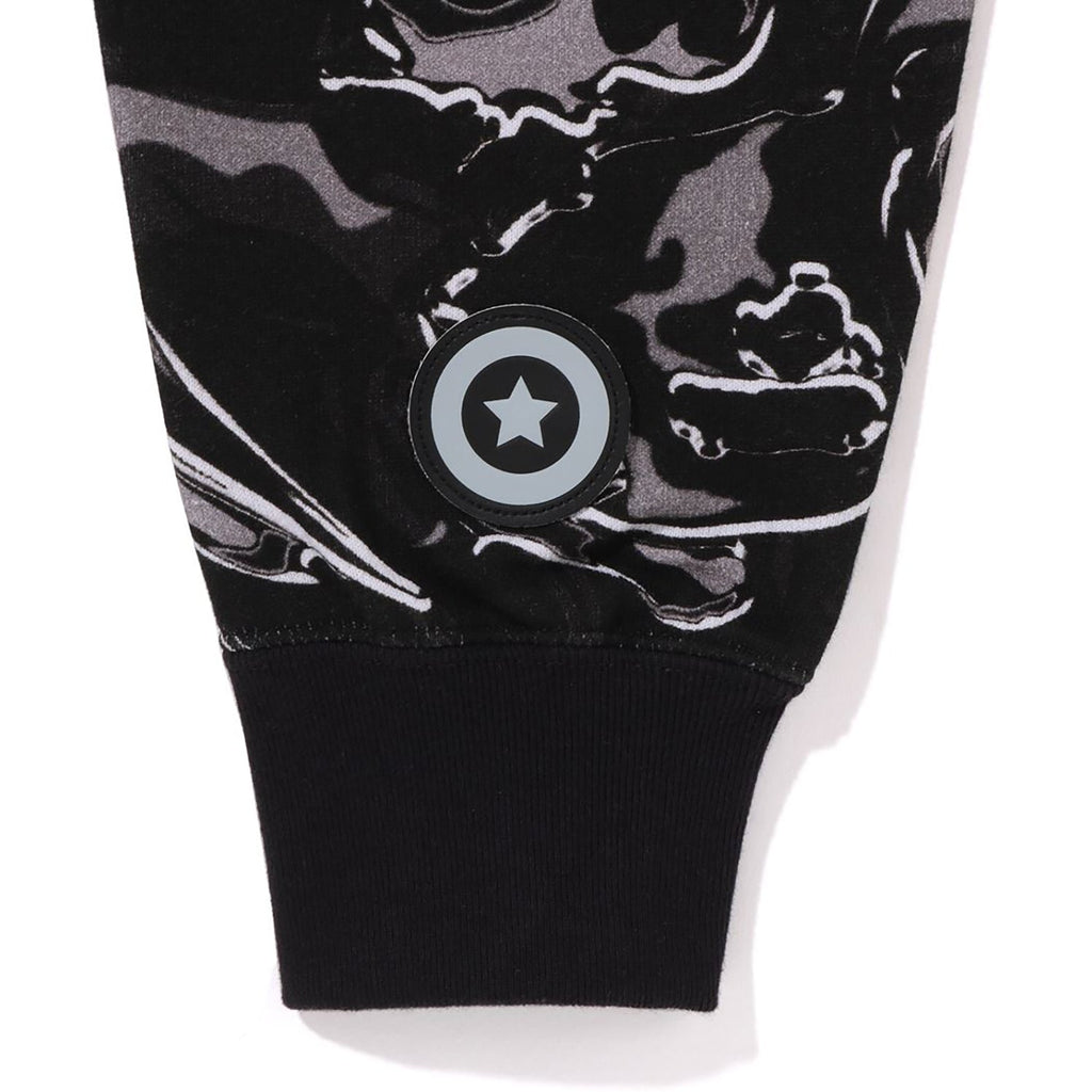 BAPE MARBLING CAMO SHARK RELAXED FIT FULL ZIP HOODIE MENS