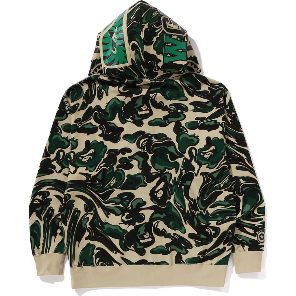BAPE MARBLING CAMO SHARK RELAXED FIT FULL ZIP HOODIE MENS