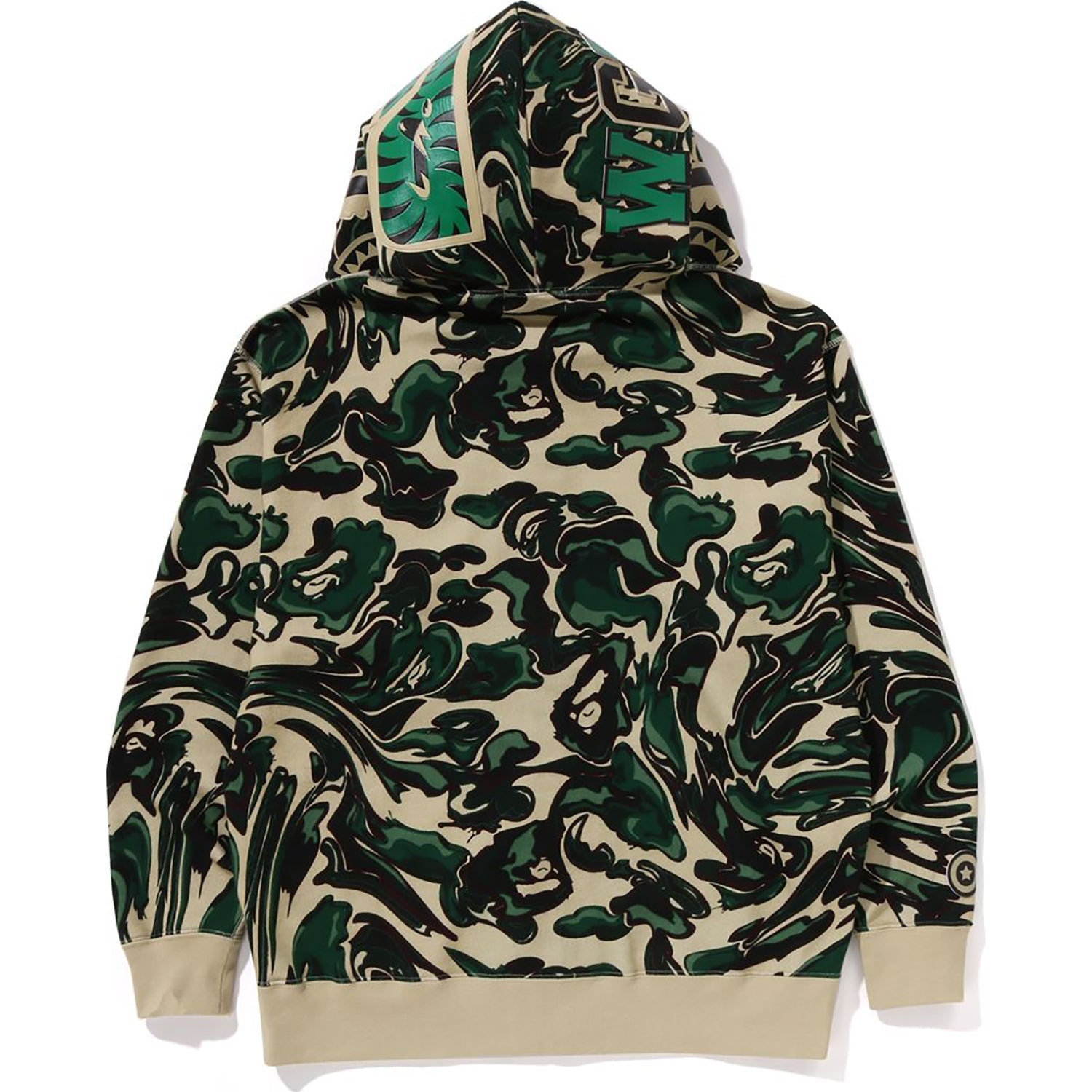 BAPE MARBLING CAMO SHARK RELAXED FIT FULL ZIP HOODIE MENS