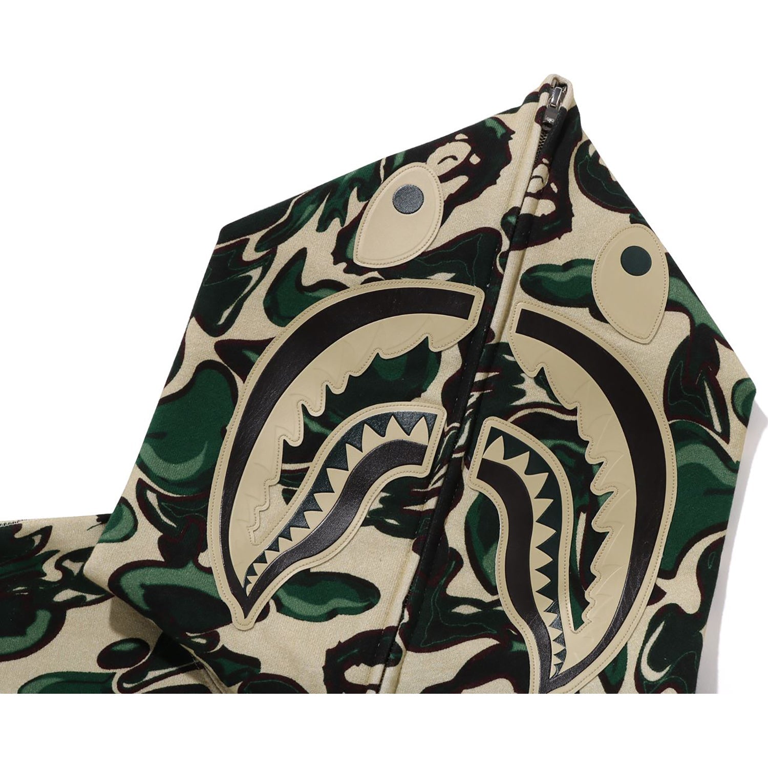 BAPE MARBLING CAMO SHARK RELAXED FIT FULL ZIP HOODIE MENS