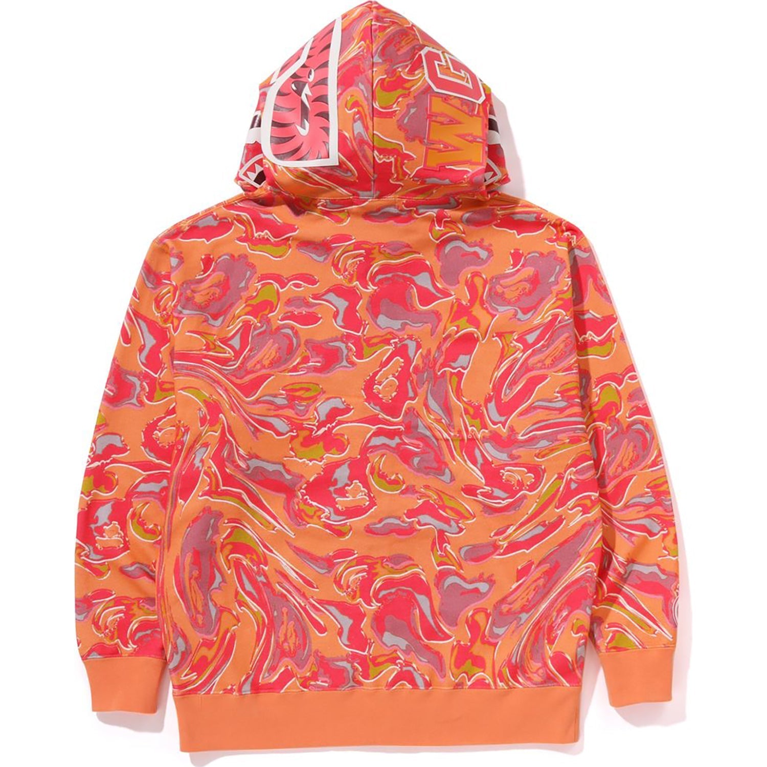 BAPE MARBLING CAMO SHARK RELAXED FIT FULL ZIP HOODIE MENS