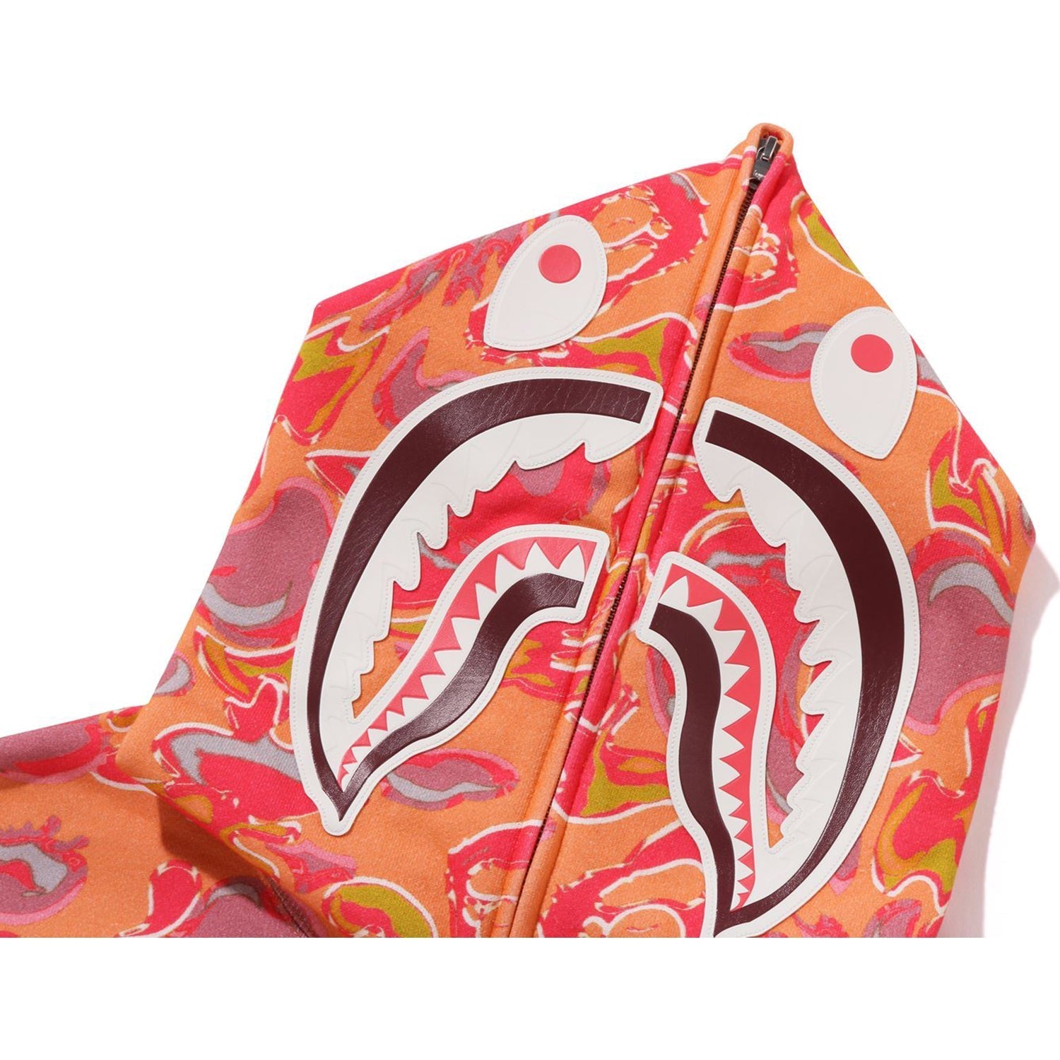 BAPE MARBLING CAMO SHARK RELAXED FIT FULL ZIP HOODIE MENS