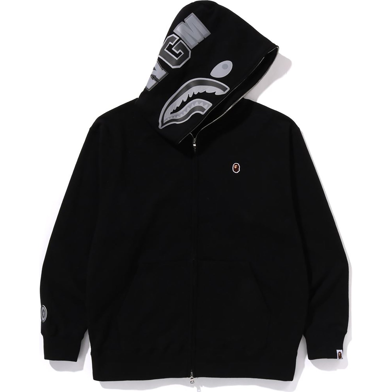 BAPE ONE POINT APE HEAD SHARK RELAXED FIT FULL ZIP HOODIE MENS