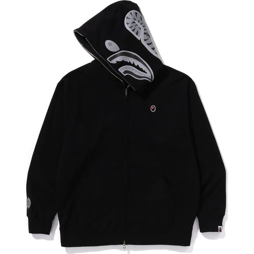 BAPE ONE POINT APE HEAD SHARK RELAXED FIT FULL ZIP HOODIE MENS