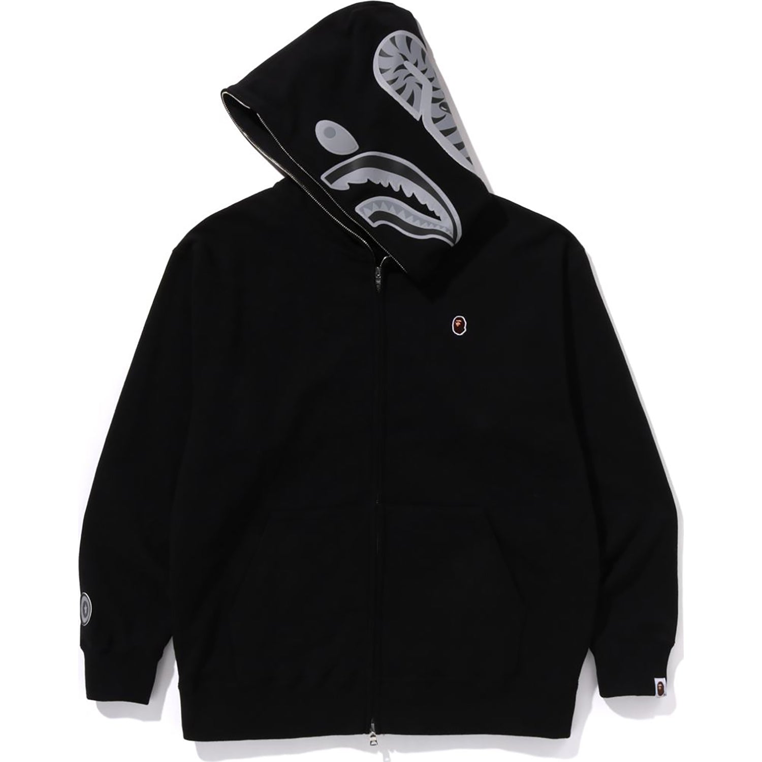 BAPE ONE POINT APE HEAD SHARK RELAXED FIT FULL ZIP HOODIE MENS