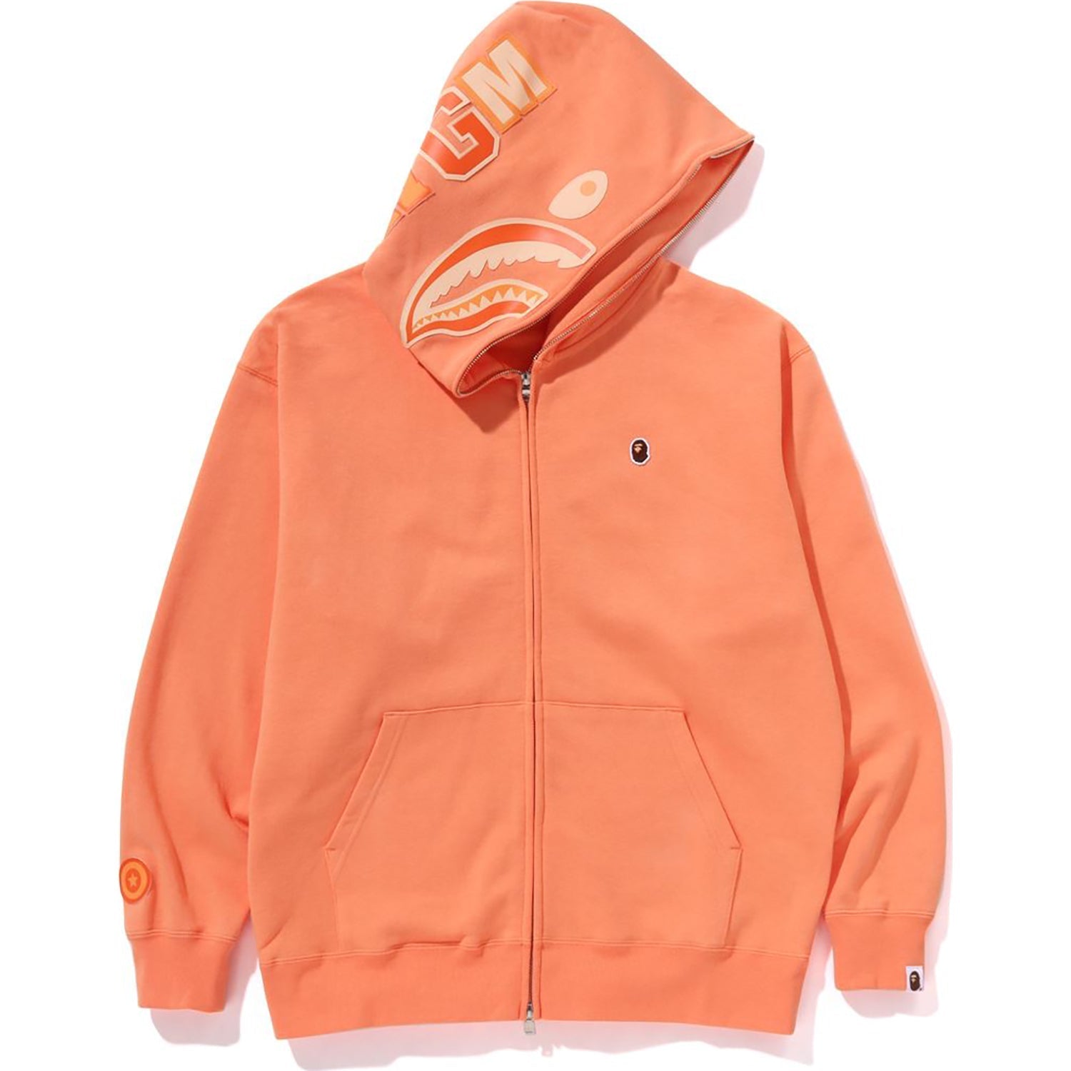 BAPE ONE POINT APE HEAD SHARK RELAXED FIT FULL ZIP HOODIE MENS