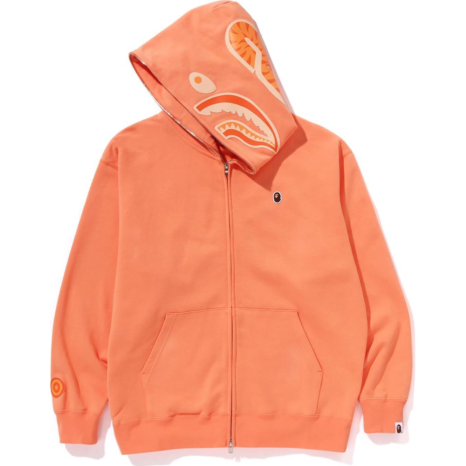 BAPE ONE POINT APE HEAD SHARK RELAXED FIT FULL ZIP HOODIE MENS