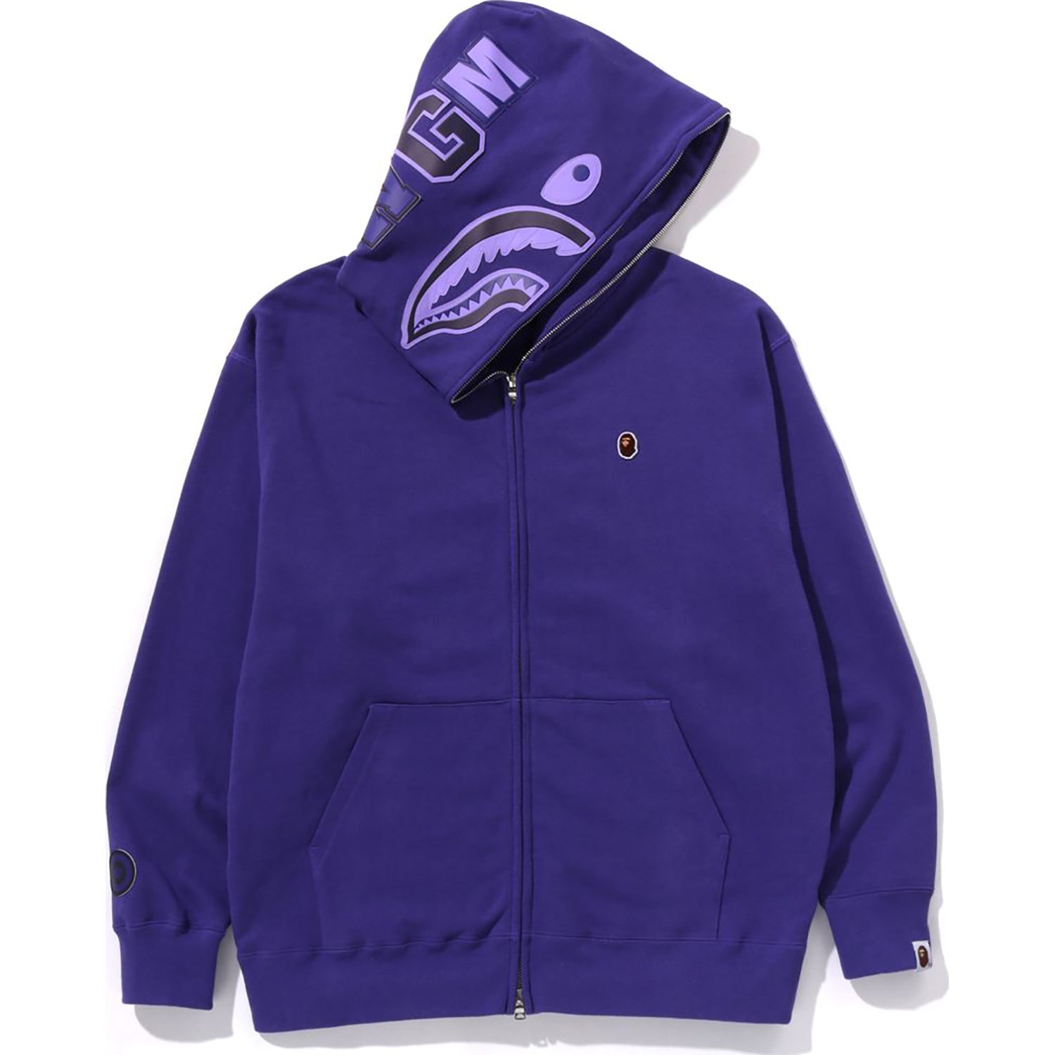 BAPE ONE POINT APE HEAD SHARK RELAXED FIT FULL ZIP HOODIE MENS