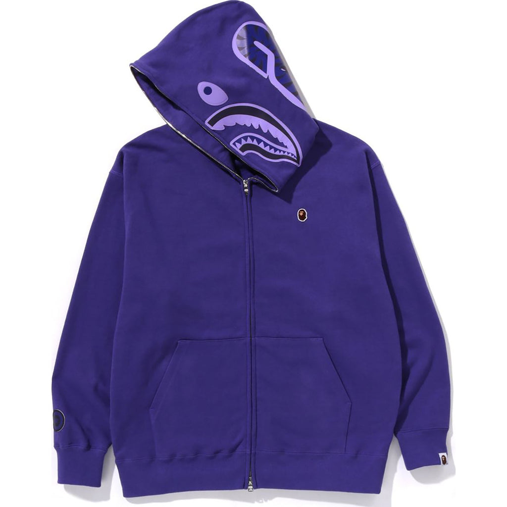 BAPE ONE POINT APE HEAD SHARK RELAXED FIT FULL ZIP HOODIE MENS