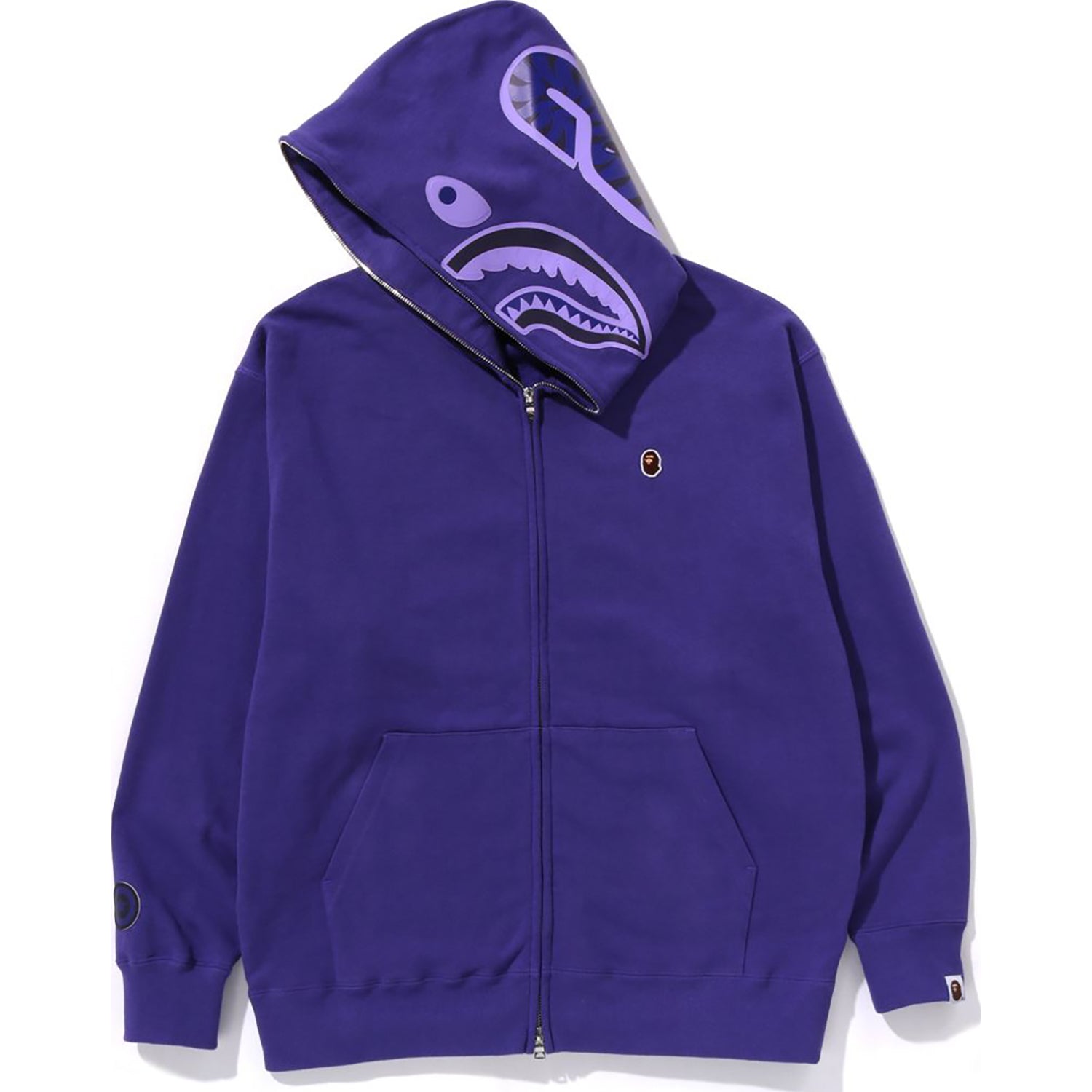 BAPE ONE POINT APE HEAD SHARK RELAXED FIT FULL ZIP HOODIE MENS