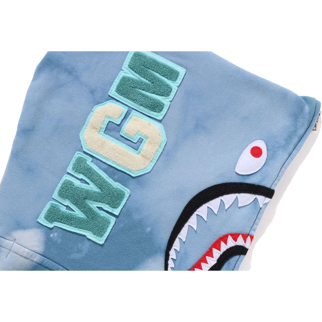 BAPE HAND DYE SHARK FULL ZIP HOODIE MENS