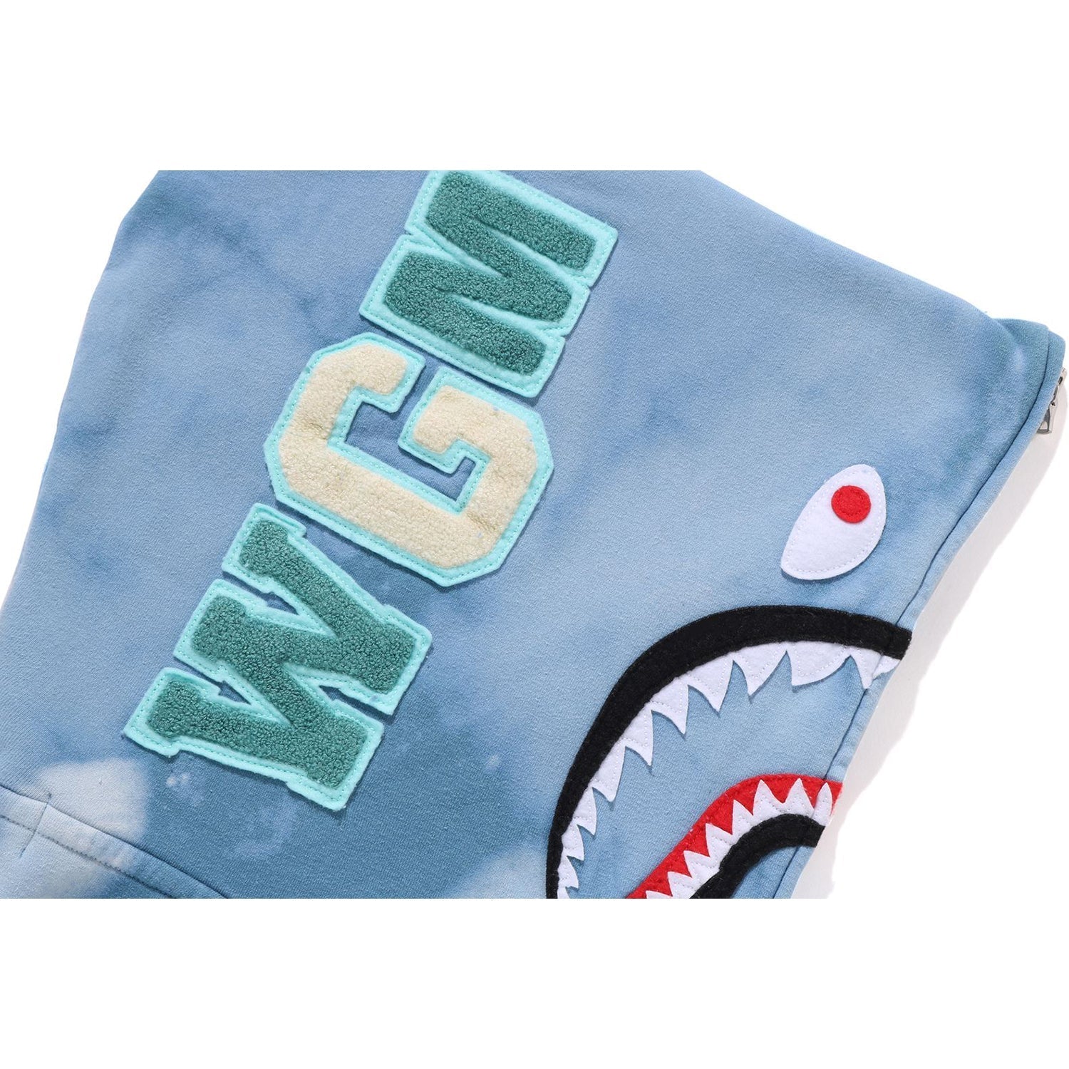 BAPE HAND DYE SHARK FULL ZIP HOODIE MENS