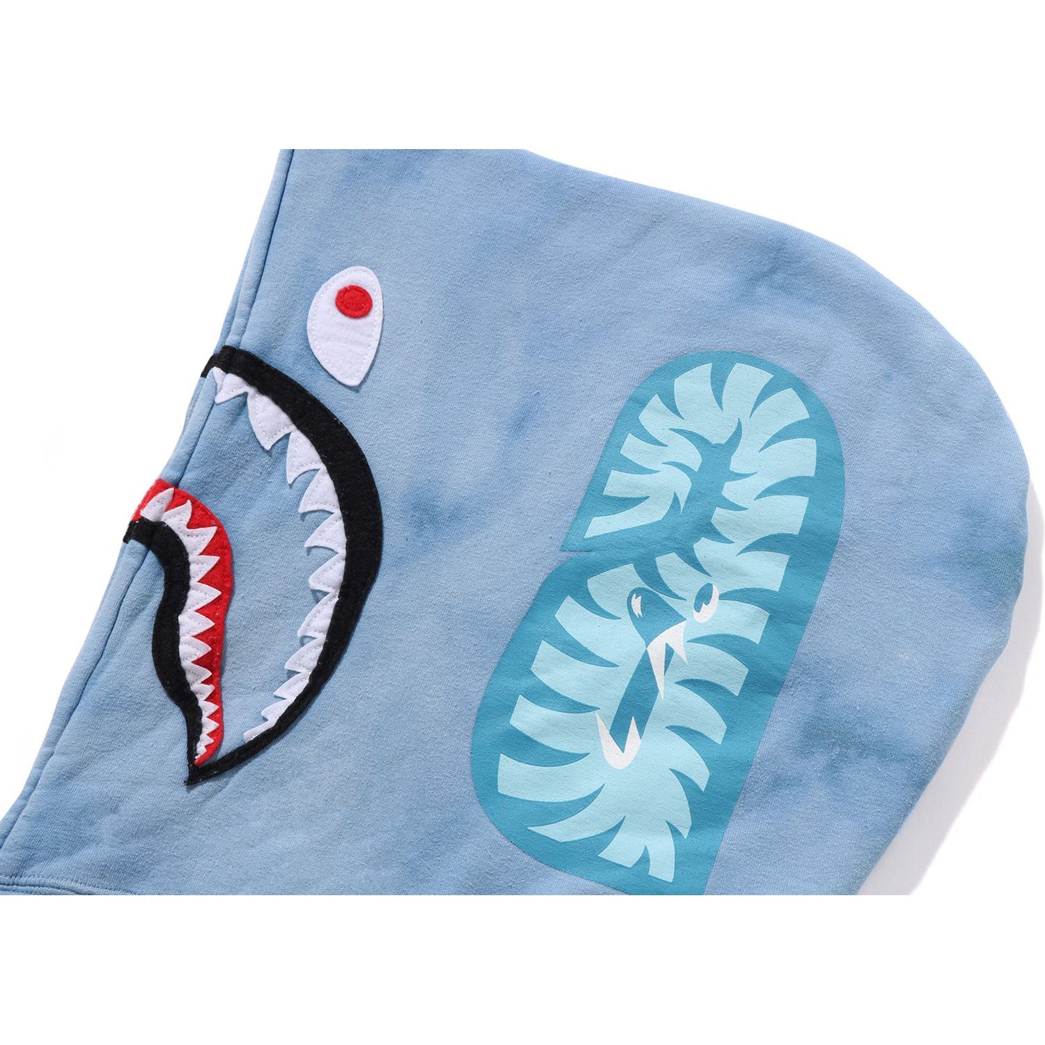 BAPE HAND DYE SHARK FULL ZIP HOODIE MENS
