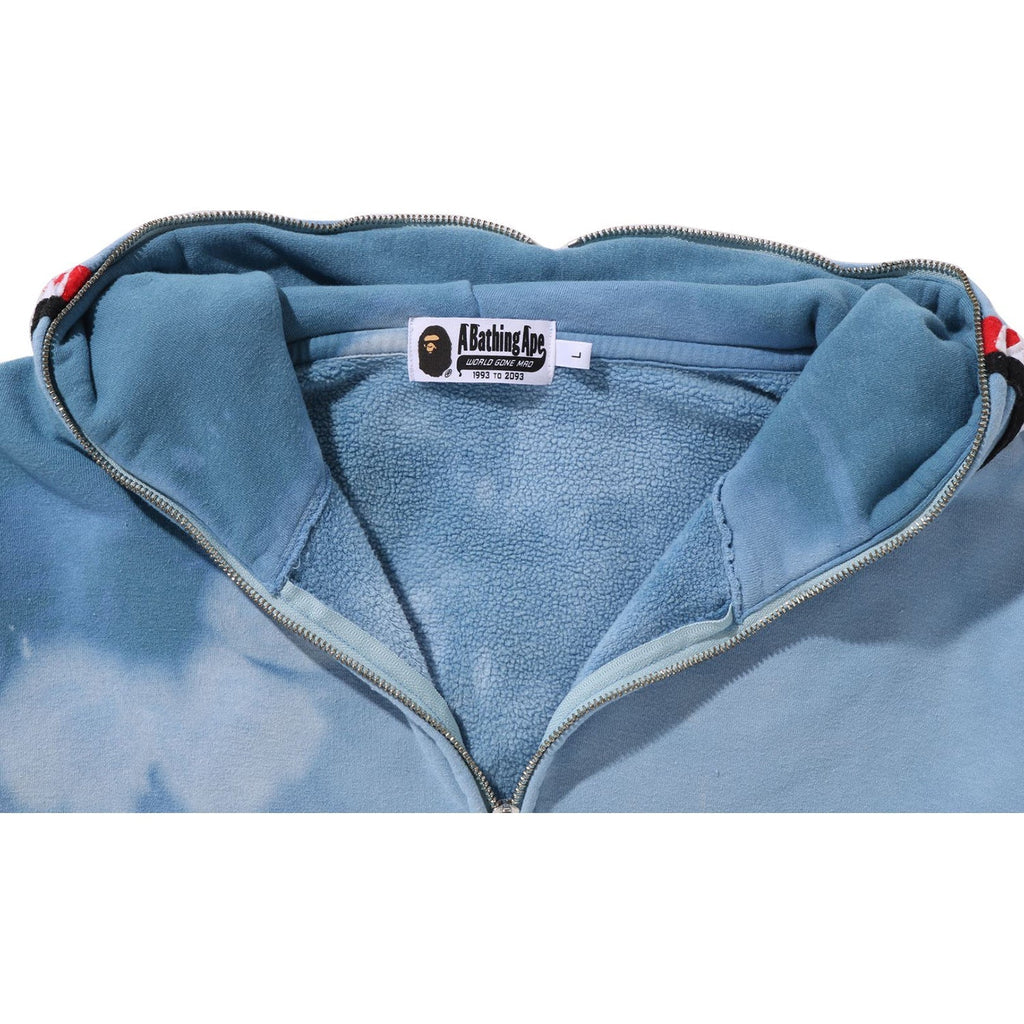 BAPE HAND DYE SHARK FULL ZIP HOODIE MENS