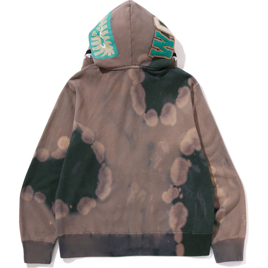 BAPE HAND DYE SHARK FULL ZIP HOODIE MENS