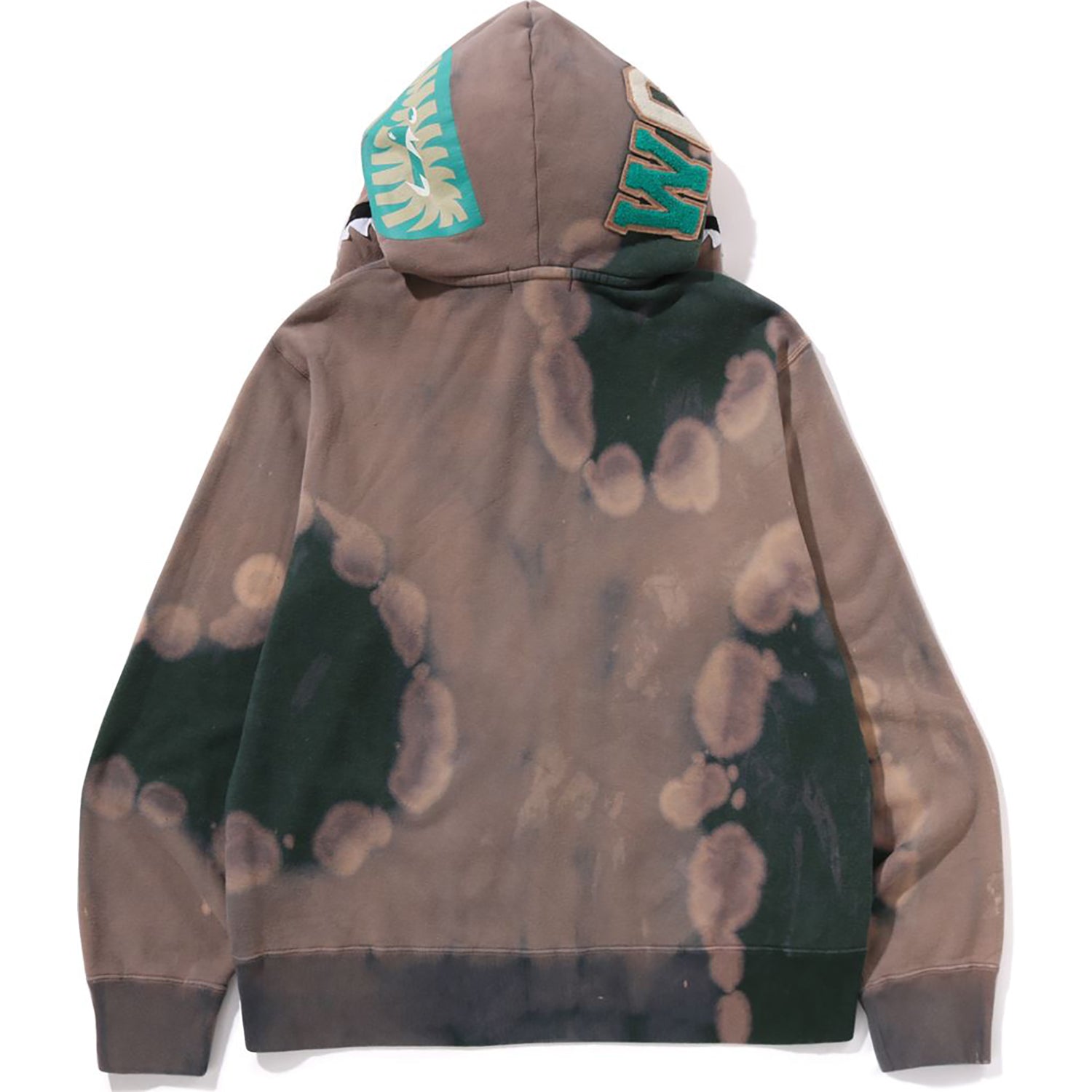 BAPE HAND DYE SHARK FULL ZIP HOODIE MENS