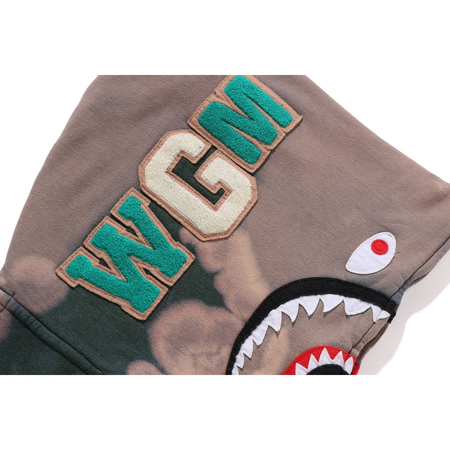 BAPE HAND DYE SHARK FULL ZIP HOODIE MENS