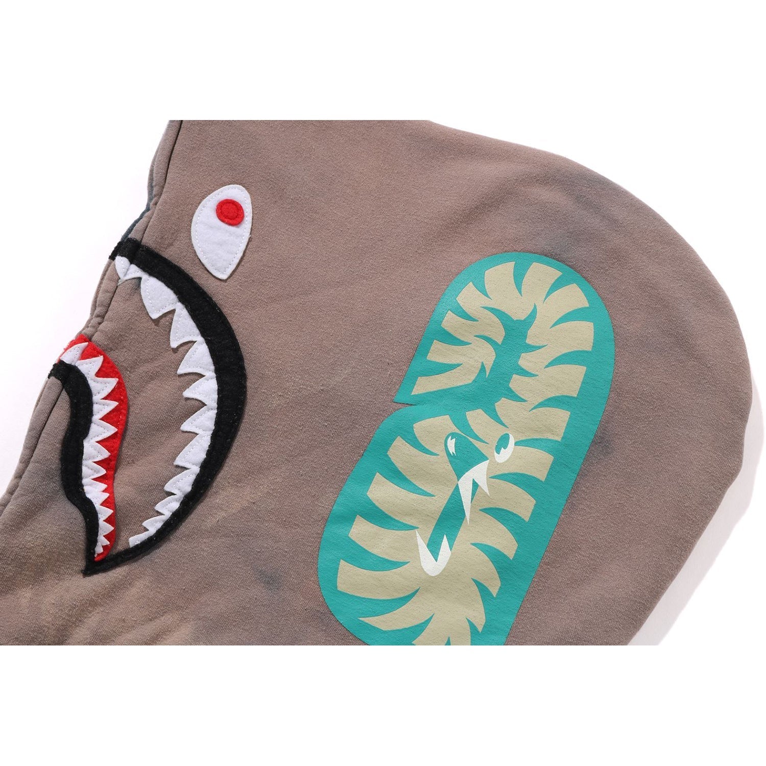 BAPE HAND DYE SHARK FULL ZIP HOODIE MENS