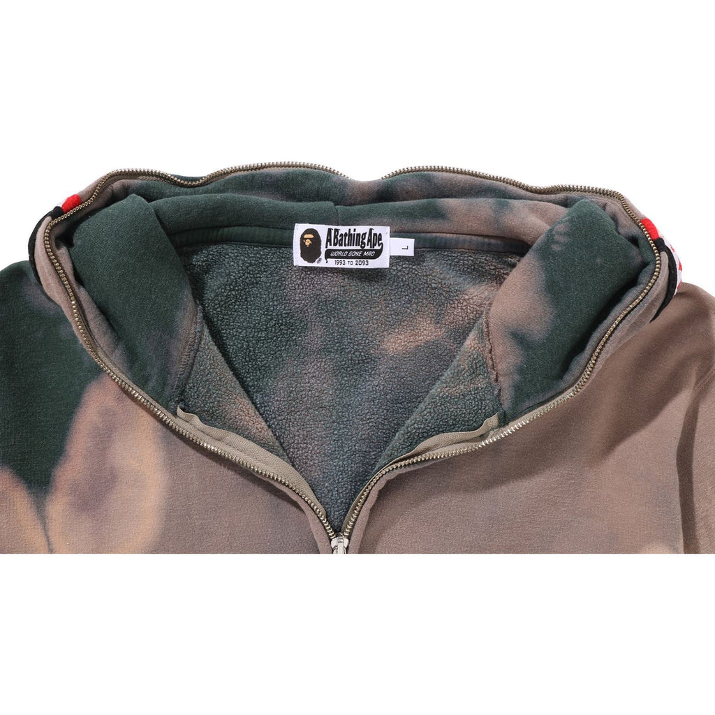 BAPE HAND DYE SHARK FULL ZIP HOODIE MENS