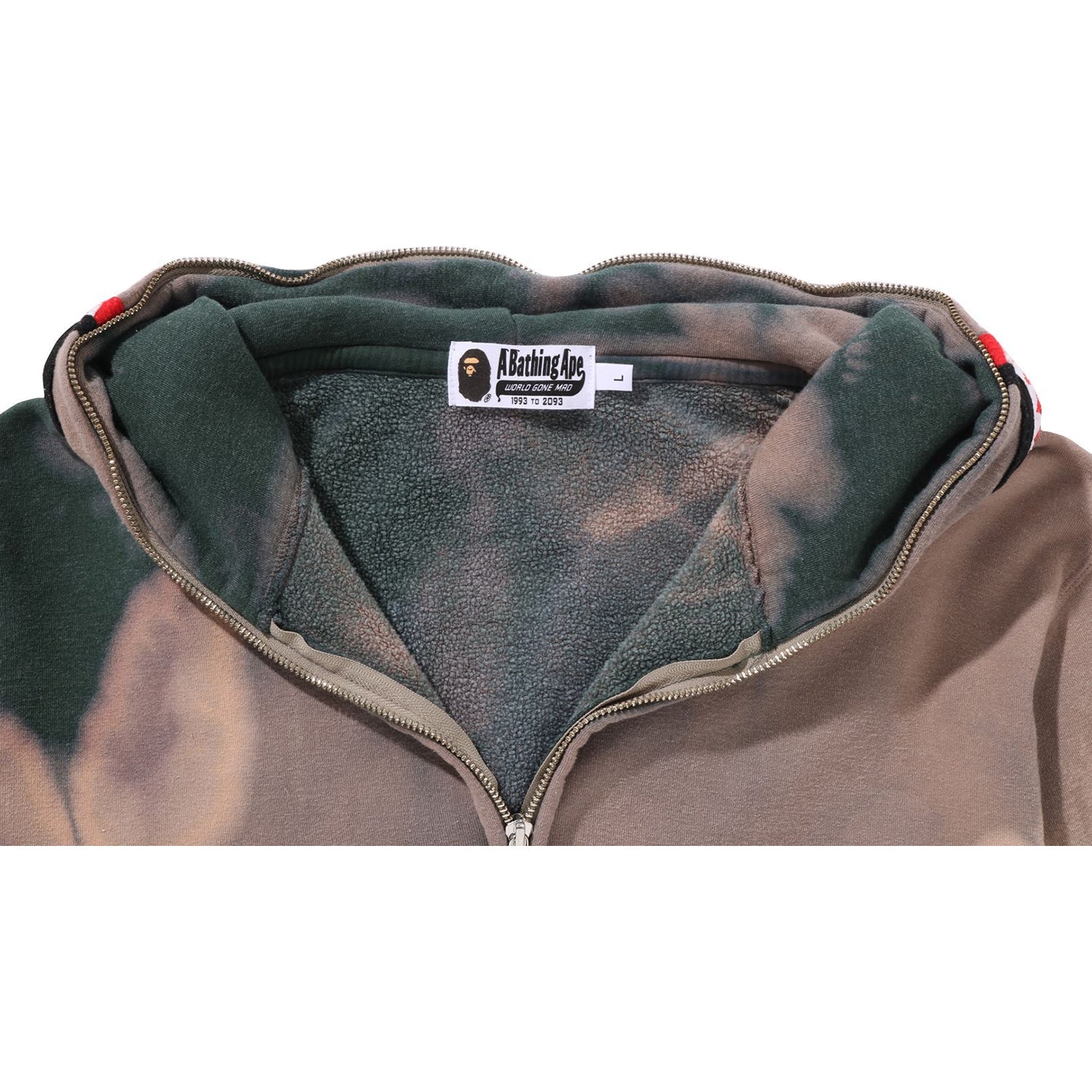 BAPE HAND DYE SHARK FULL ZIP HOODIE MENS