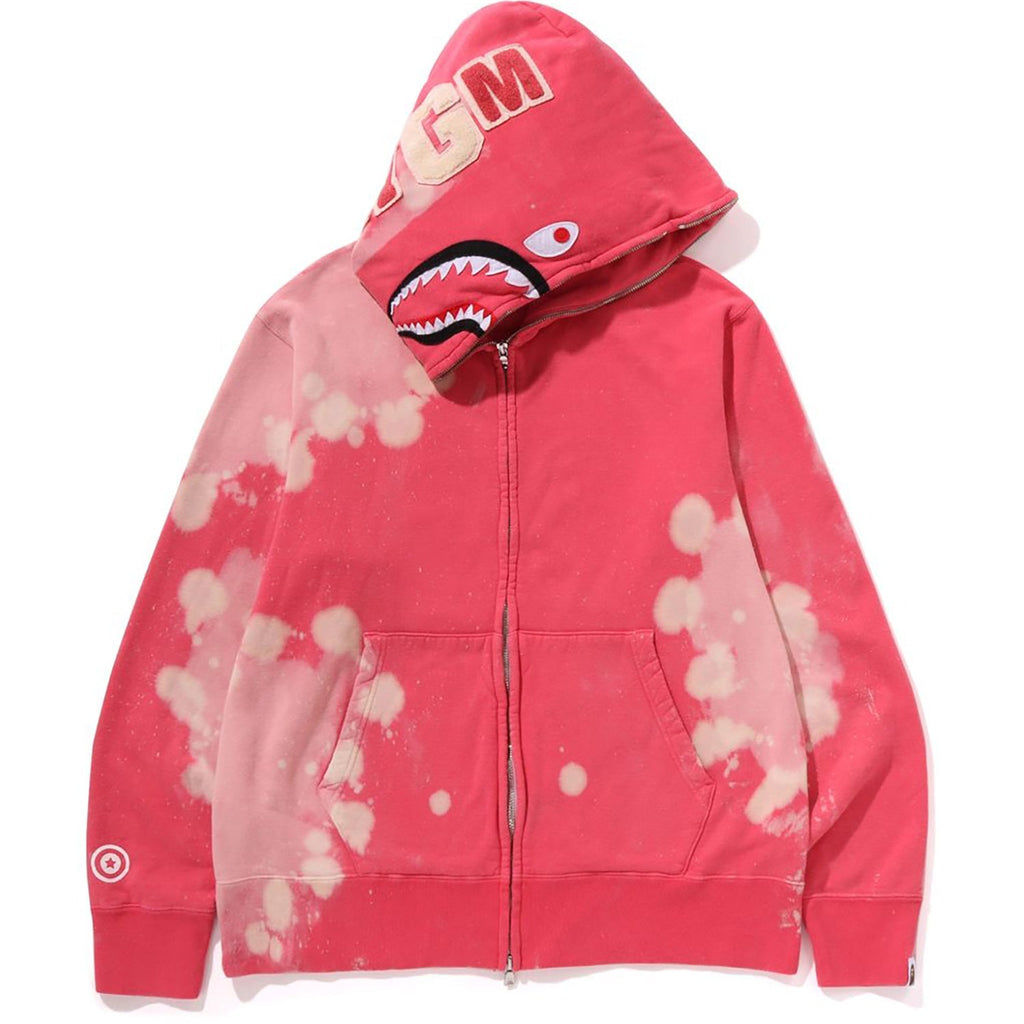 BAPE HAND DYE SHARK FULL ZIP HOODIE MENS