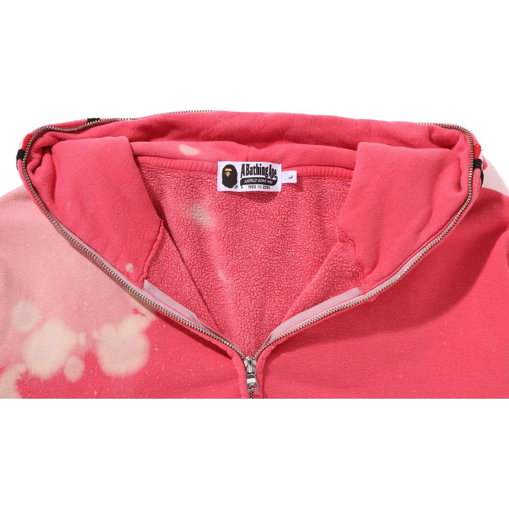 BAPE HAND DYE SHARK FULL ZIP HOODIE MENS