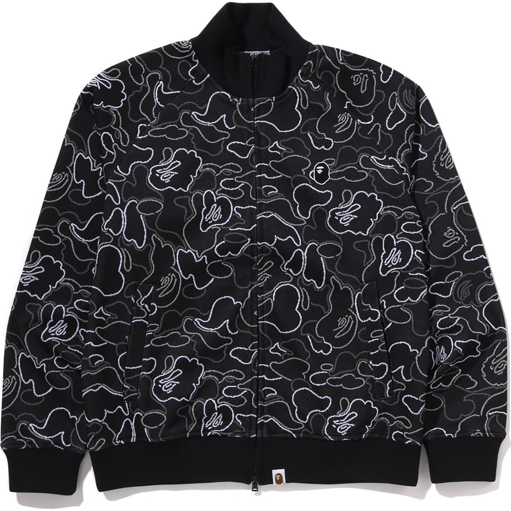 BAPE NEON CAMO JACQUARD TRACK JACKET MENS