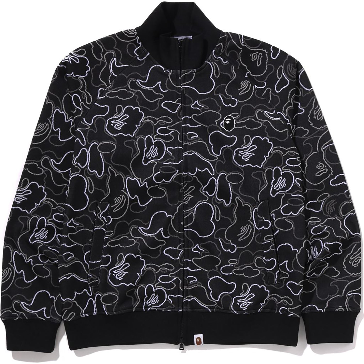 BAPE NEON CAMO JACQUARD TRACK JACKET MENS