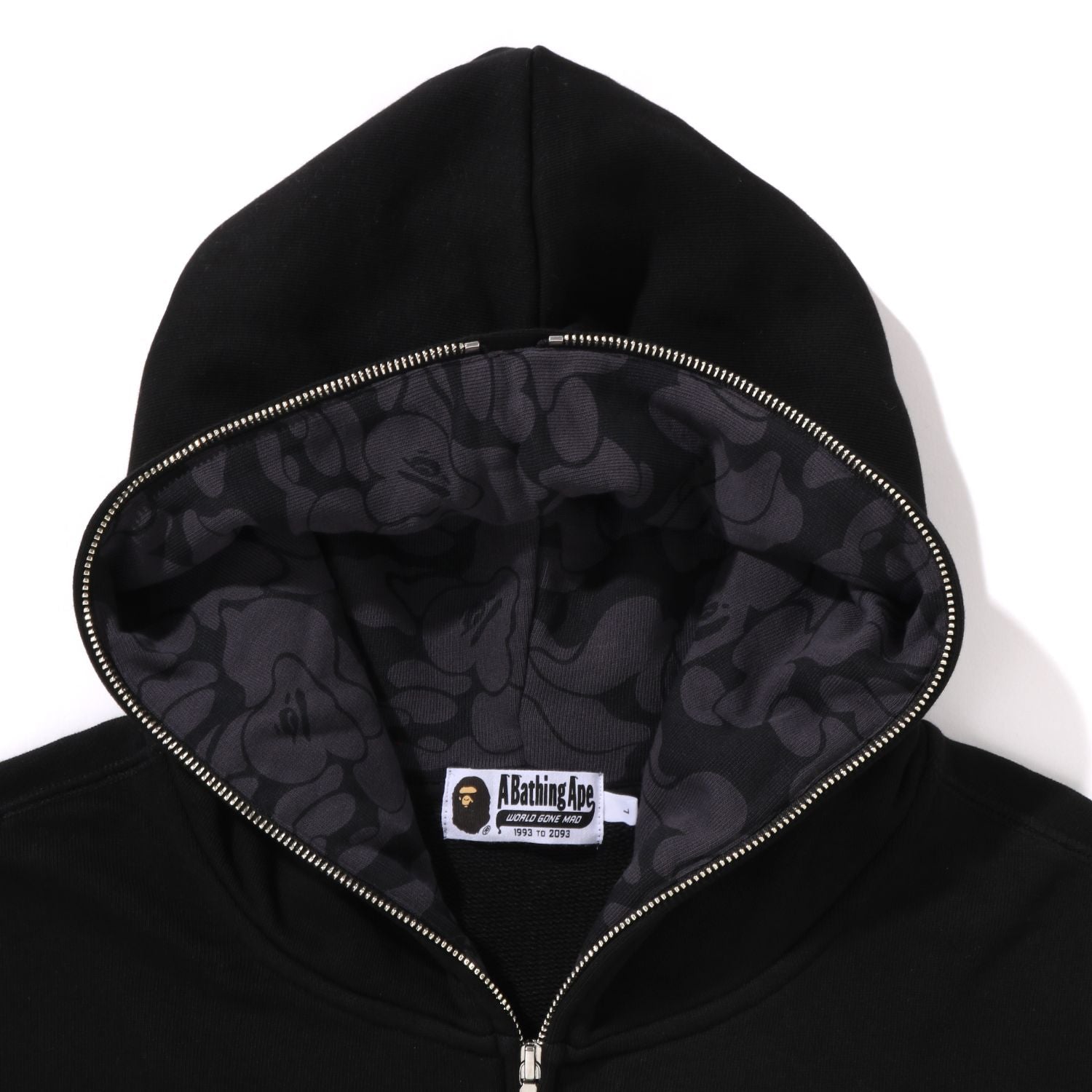 BAPE ONE POINT RELAXED FIT ZIP HOODIE MENS