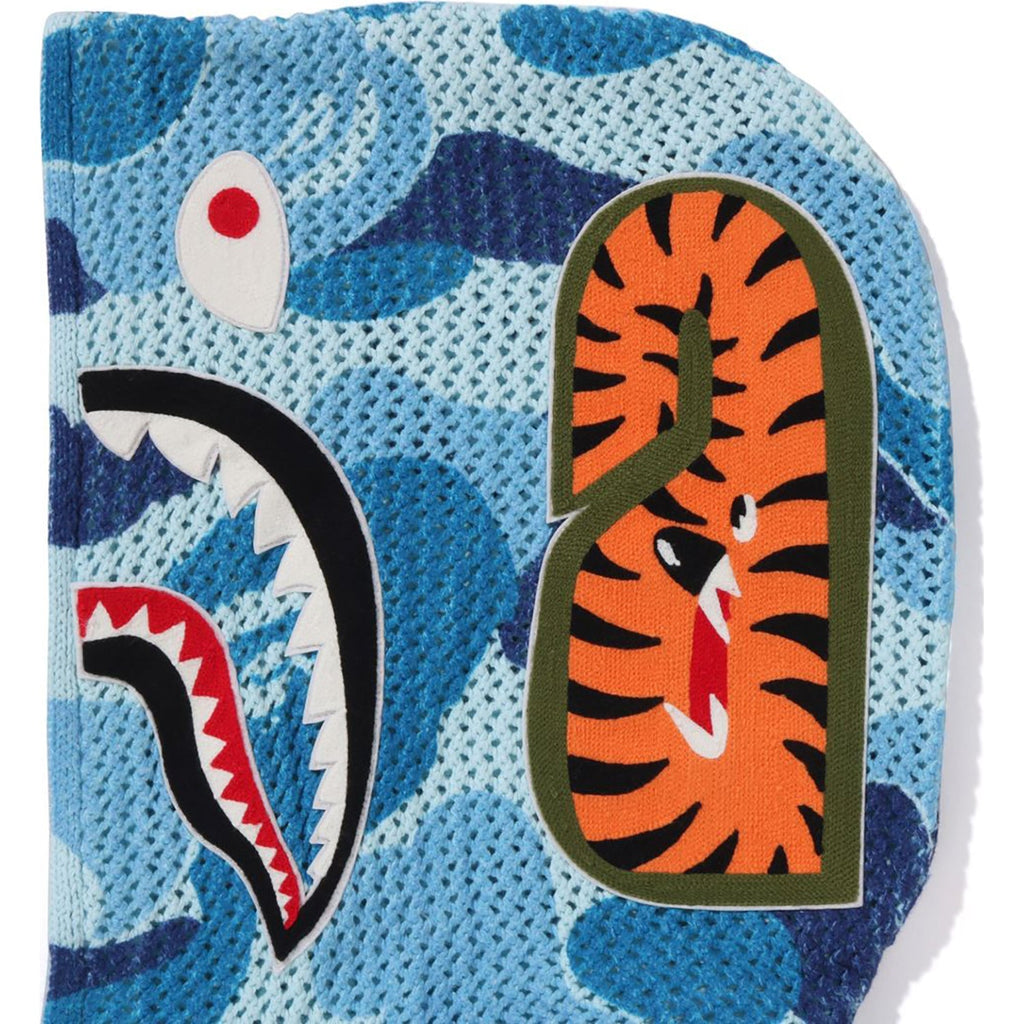 BAPE ABC CAMO CROCHET RELAXED FIT SHARK FULL ZIP HOODIE MENS